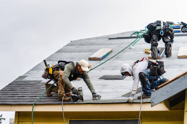 Professional Roof Replacement technician working in Slovan, PA
